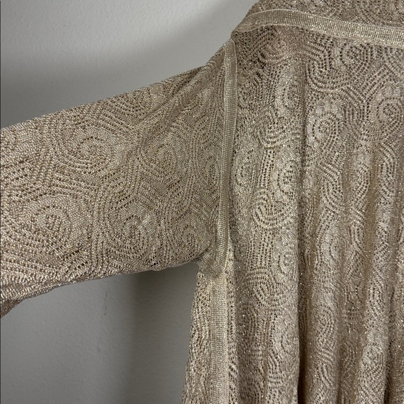 Dameron vintage Gold shimmer Knit Cardigan size small - Picture 5 of 6
